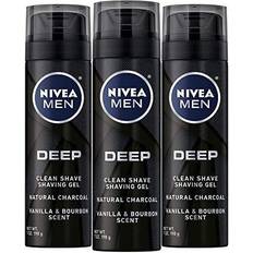 Nivea Shaving Foams & Shaving Creams Nivea Men DEEP Clean Shaving Gel With Natural Charcoal To Clean While Shaving 7 oz. Can (Pack of 3)