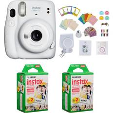 Instax 11 Fujifilm Instax Mini 11 Instant Film Camera, Ice White With Accessory Kit