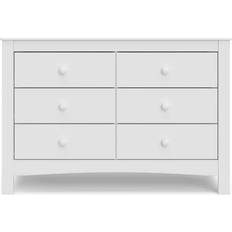 Gray Storage Graco Noah 6 Drawer Modern Double Dresser