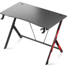 Space saving computer desk in. Wide Space Saving Carbon Fiber Computer PC Gaming Desk, Black