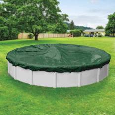 21 ft round pool Robelle Supreme 21 ft. Round Green Solid Above Ground Winter Pool Cover