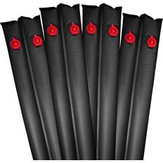 Pool Cover Water Bags Pool Covers Pool Mate 4 ft. Black Double-Chamber Heavy-Duty Water Tubes for Winter Swimming Covers (4-Pack)