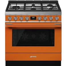 Orange Ranges Smeg 36" Portofino Orange