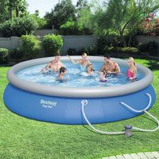 10 ft inflatable pool Bestway Fast Set 15 Ft. x 33" Pool Set, Multicolor"