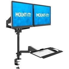 Dual monitor standing desk converter Mount-It Standing Desk Converter Mount