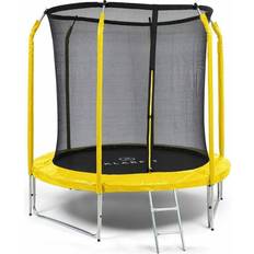 Trampolines Klarfit Trampoline Jumpstarter 120 kg max. Surface de saut 195 cm Protection optimale jaune