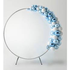 Confeti MonsterShop Arco De Boda Globo Estructura Plateado Cenador Exterior Decoración 200cm