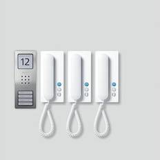 Siedle Siedle SET CA 812-3 E/W, Ledningsført, Rustfrit stål, Hvid, Væg