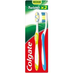 Colgate Tannpleie Colgate Twister Medium Toothbrush 2 pack