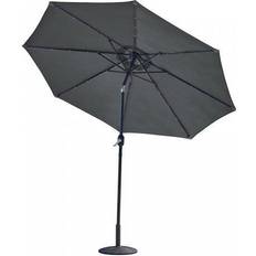 GlamHaus Midnight Grey Glamhaus Solar LED Garden Parasol