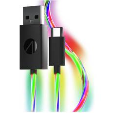 2m LED Light Up Twin Play & Charge Cables, Compatible with PS5 and
