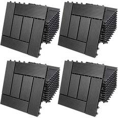 Pavimentazioni Esterne Casaria Piastrelle giardino set 44 pz. mosaico antracite 30x30cm