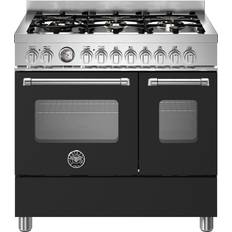 Varmluftovn Gaskomfurer Bertazzoni Bertazzoni MAS96L2ENET Master gaskomfur Sort