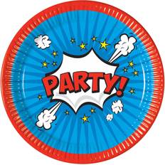 Stjerner Engangstallerkner Procos Disposable Plates Surprise Party 23cm 8pcs