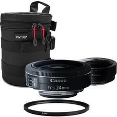 Canon m200 EF-S 24mm f/2.8 STM Lens with EF-M Adapter for Canon EOS M50 M200 M3