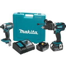 Makita hammer drill cordless Makita LXT 18 V Cordless Brushed 2 Tool Hammer Drill and Impact Driver Kit