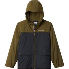 Green Rainwear Columbia Boy's Rain-Zilla Jacket - Olive/Black