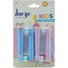 Blauw Tandenborstelkoppen Lovyc Kids Princess Tandenborstelkoppen 4 Stuks