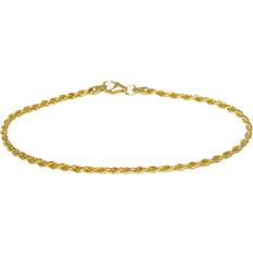 Damen - Vergoldet Fußkettchen IX Studios Rope Anklet - Gold