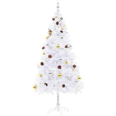 VidaXL Christmas Trees vidaXL Artificial with Baubles and LEDs White 180 cm Christmas Tree 180cm