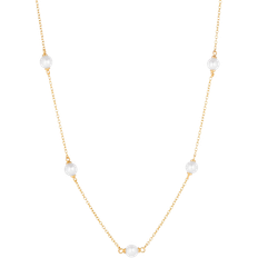 Blank Halskæder Sif Jakobs Padua Cinque Necklace - Gold/White