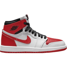 Rubber Trainers Children's Shoes Nike Air Jordan 1 Retro High OG Heritage PS - White/University Red/Black