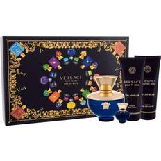 Versace dylan blue pour edp Versace Dylan Blue Femme Gift Set EdP 90ml + EdP 5ml + Shower Gel 100ml + Body Lotion 100ml