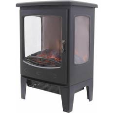 Turin Electric Fireplace Black Stove Free Standing Flame Effect 1800W