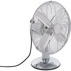 Oscillante - Ventilatore ad Aria Fredda Ventilatori Beliani Ventilatore Da Tavolo Argento 42 Cm