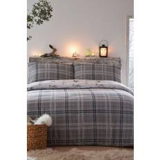 Dreams & Drapes & Drapes Woven D&D Derwent Check Duvet Cover Grey