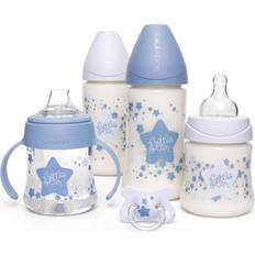 Set per l'Alimentazione con Biberon per Bambini Suavinex Set 4 Biberon Ciuccio Little Star Azzurro