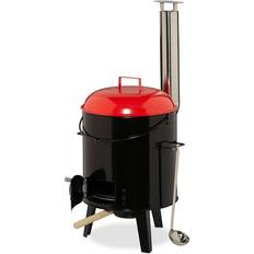 Kasseroller & Stegepander Relaxdays field kitchen, enamelled pot with