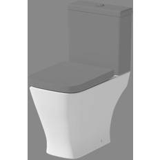 Cheap Toilets Affine Square Close Coupled WC Toilet Pan Modern Bathroom White Ceramic