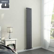Radiators WarmeHaus Lulea 1800 Anthracite Single Panel Vertical