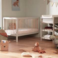 Troll Lukas 2 Piece Cot & Changing Table Set Light Grey