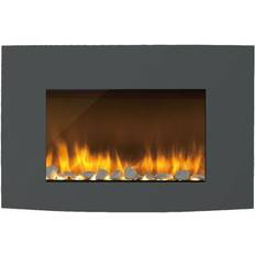 Innocenti ART90015 35 Inch Wall Mounted Curva Electric Fire Lava Grey