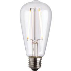 Light Bulbs Loops VINTAGE PEAR LED Filament Light Bulb CLEAR GLASS E27 Screw 2W Warm White Lamp