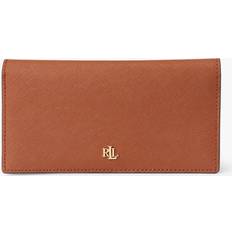 Lauren Ralph Lauren Crosshatch Leather Slim Wallet - Brun