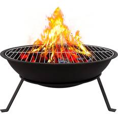Outdoor Fire Pit and BBQ Bowl Round Garden