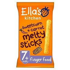 Cheap Baby Food & Formulas Ella's Kitchen Organic Sweetcorn + Carrot Melty Sticks Baby Snack 7+