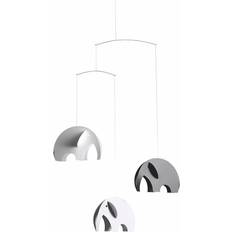 Black Mobiles Flensted Mobiles Olephants Black, White and Grey 3D Mobile