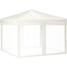 vidaXL Tente de Réception Pliable Avec Parois Belvédère 3 x 3 m Cream