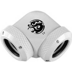 Bitspower Deluxe White Enhance 90-Degree Dual Multi-Link Adapter For OD 12MM