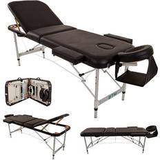 ModernLuxe Massage Table Massage Bed Portable 3 Section Multi-function Spa Table Tattoo Reiki with Carrying Bag, Black