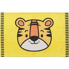 Kids Room Rug Small Tiger Print 60 Yellow Playroom Ranchi