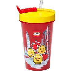 Rouge Gourdes LEGO Storage Drikkedunk m. Sugerør 500 ml Iconic Girl Brig OneSize Storage Drikkedunk