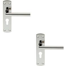 Mitred Lever Door Handle on Euro Lock Backplate 172