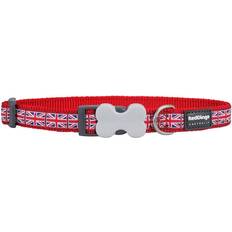 Red Dingo Dingo Union Jack Flag Patterned Dog Collar, S, Neck