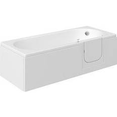 Cooke & Lewis Gloss White Straight End Bath Panel W750mm