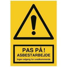 Otto Schachner Advarselsskilt Asbest Adgang forbudt A4